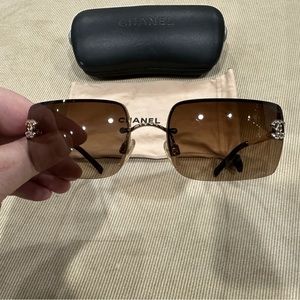 Vintage Chanel Sunglasses  4104-B 
CC Rhinestone early to mid 2000s